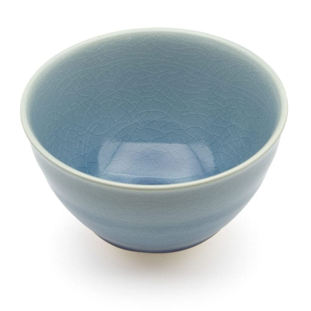 Matcha Bowl Artisanal Crackle Blue