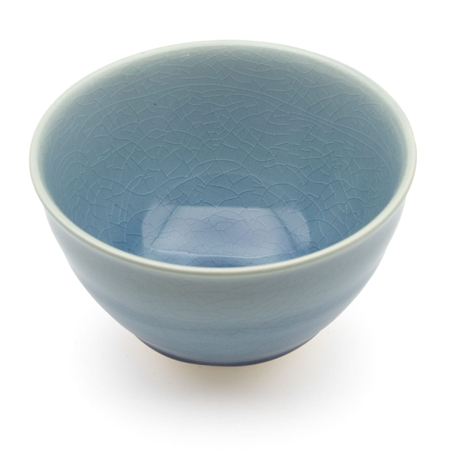 Matcha Bowl Artisanal Crackle Blue