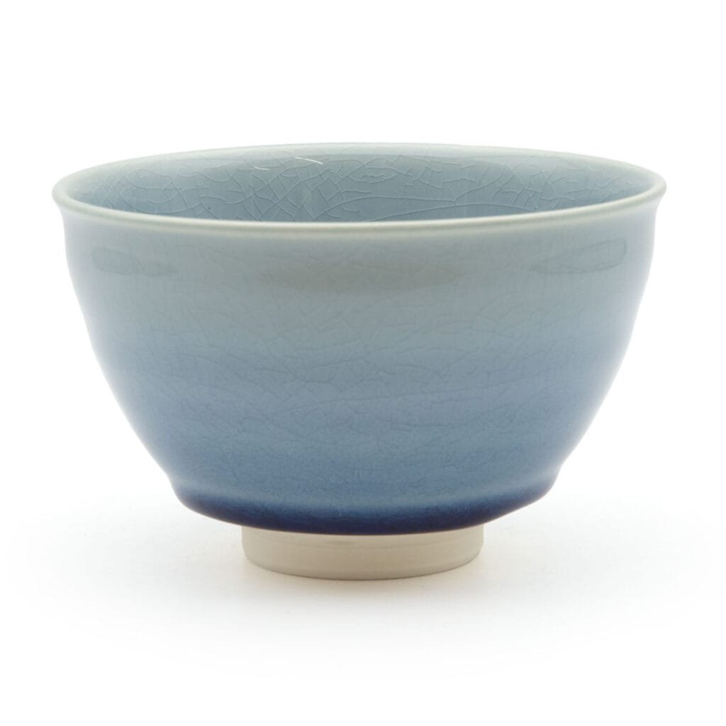Matcha Bowl Artisanal Crackle Blue